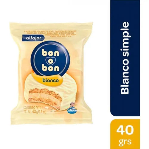 Bon o Bon Alfajor Blanco 40g