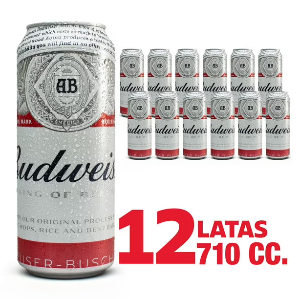 Budweiser 710ml x 12 Unidades
