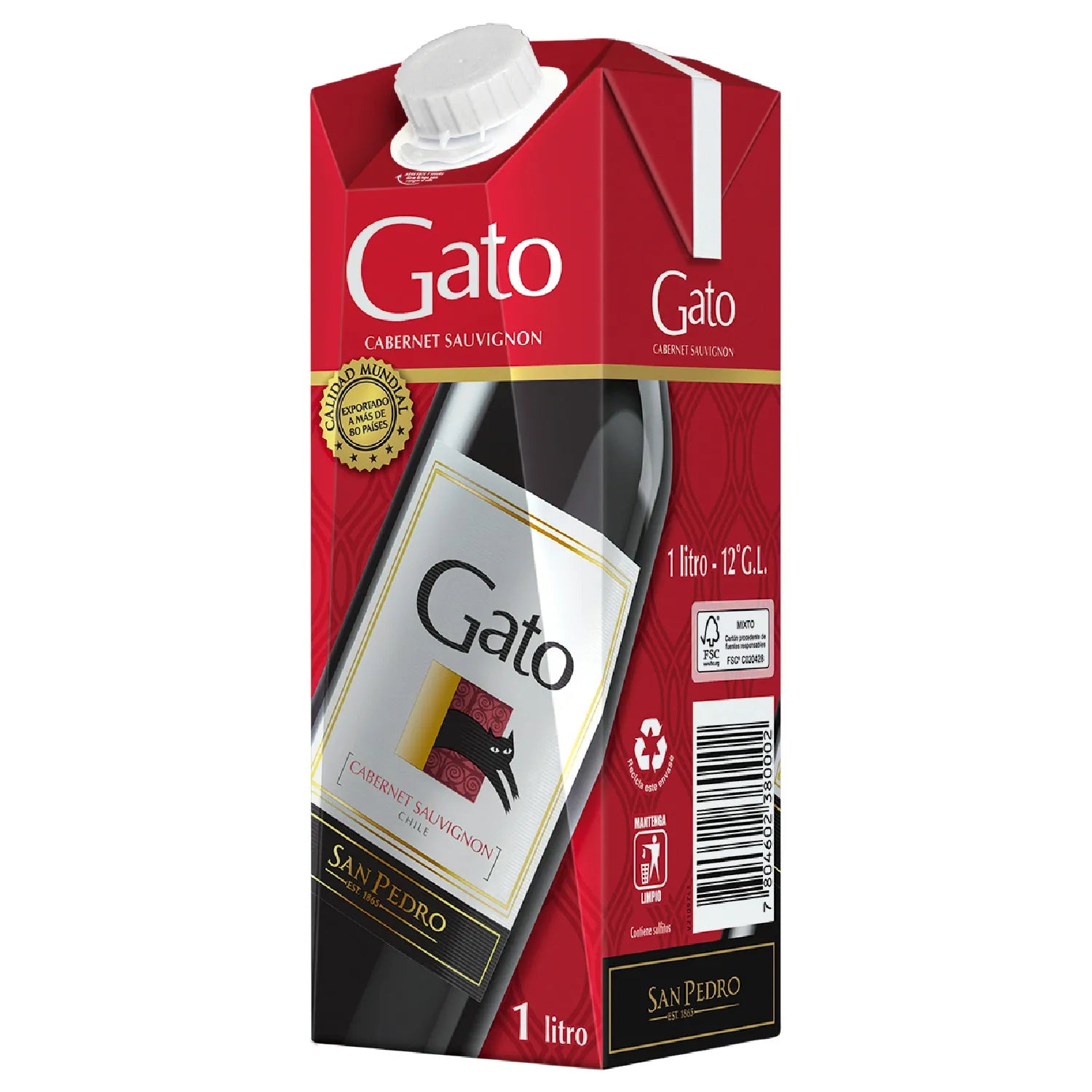 Gato Cabernet Sauvignon caja 1L