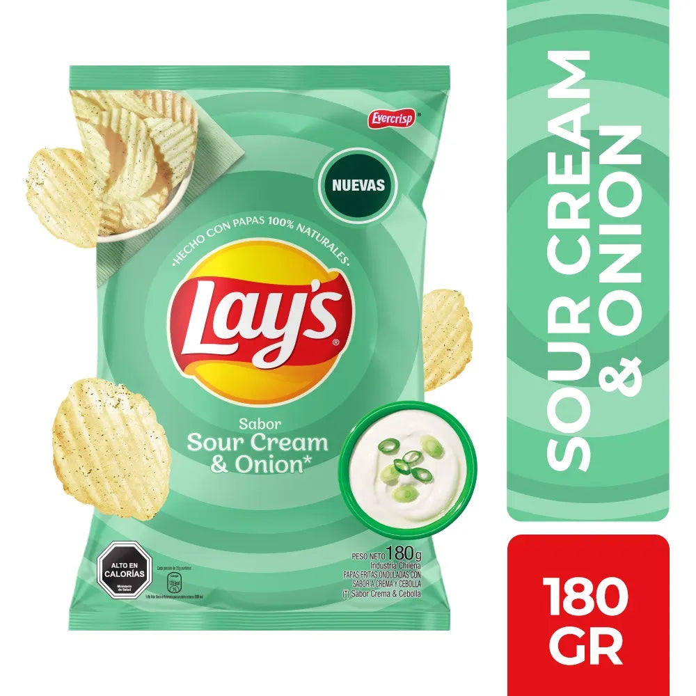 Lay's Crema y Cebolla 180g